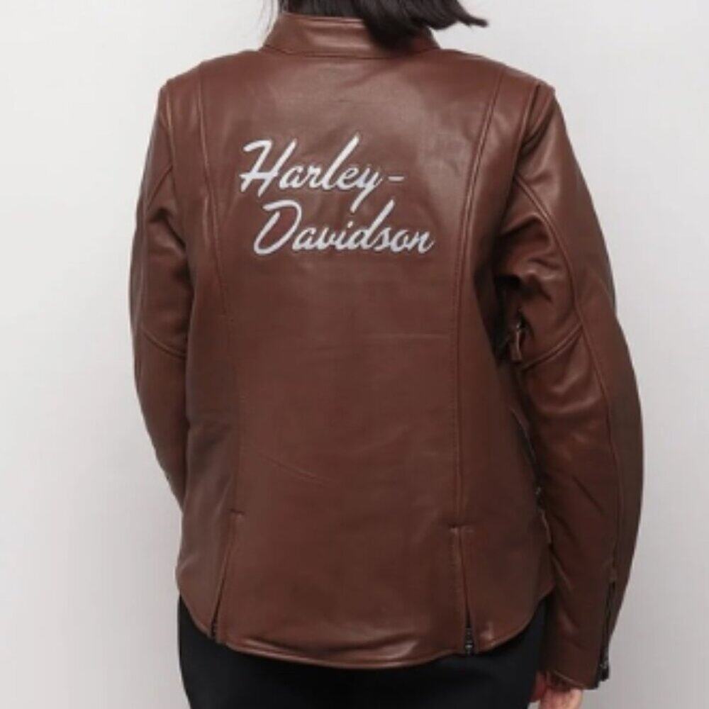NWT Harley-Davidson Women's Linden Leather Riding Biker Moto Jacket Size Large